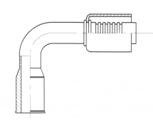 Koppeling Alu krimpfitting - gereduceerde dia. Springlock FEMELLE SPRINGLOCK