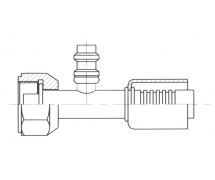 Anschluss Aluminium standard fitting Gerade FEMELLE ORING PP R134a