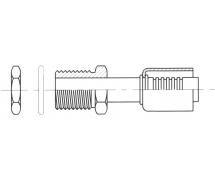 Anschluss Aluminium standard fitting Gerade MALE ORING PASSE CLOISON