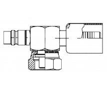 Anschluss Standard Schlaucharmatur im Stahl 90° FEMELLE ORING PP R134a COURT