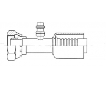 Anschluss Standard Schlaucharmatur im Stahl Gerade FEMELLE ORING 1'' + PP R134a