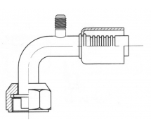 Fitting Steel reduced diameter fittings 90° FEMELLE ORING PP 1/4 SAE