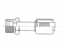 Raccord A sertir acier flexible standard Droit DROIT MALE ORING INSERT F.