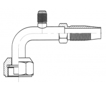 Fitting Reusable 90° FEMELLE ORING PP R12