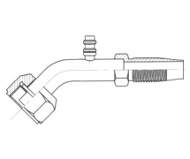 Fitting Reusable 45° FEMELLE ORING PP R134a