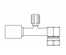 Fitting Steel reduced diameter fittings 90° FEMELLE ORING 1'' + PP R134a