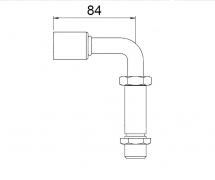 Raccord A sertir acier flexible standard 90° MALE ORING PASSE CLOISONS