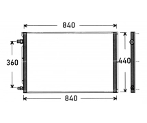 Permutador Condensador Delphi COND 840x440x21