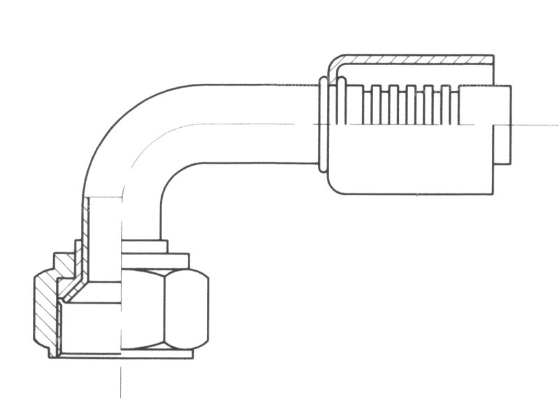 Fitting Aluminium standard fitting 90° 240B03 Airconditioning