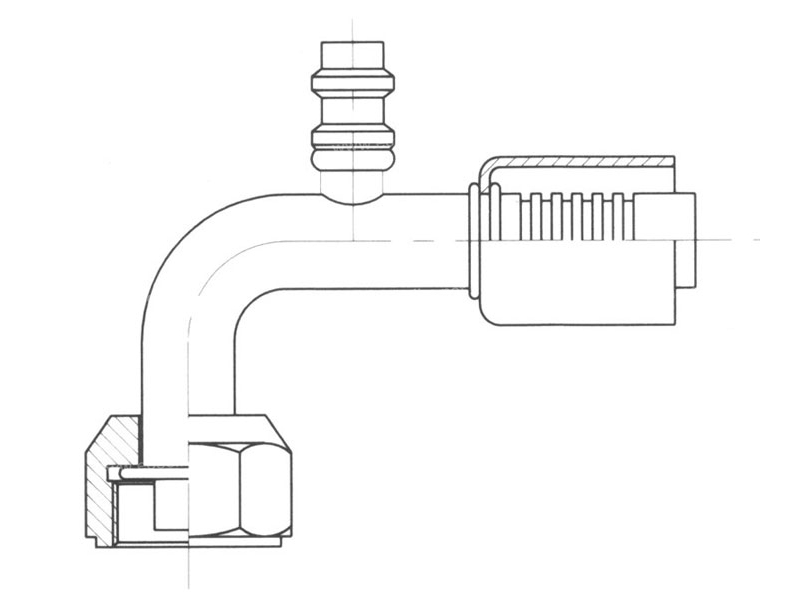 Fitting Aluminium standard fitting 90° 240B67 Airconditioning